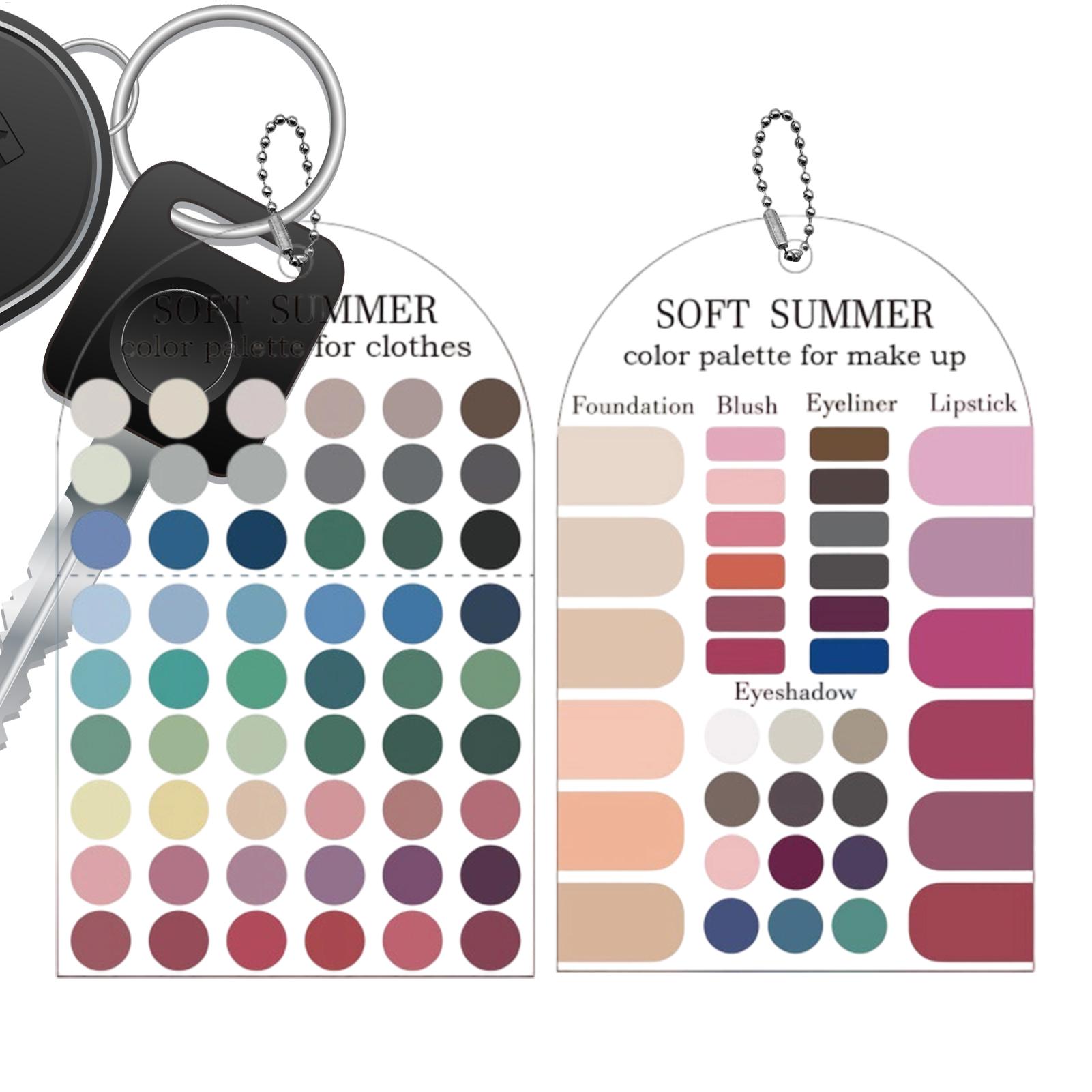 Summer Clothing Guide - 2Pcs Soft Summer Color Palette Card