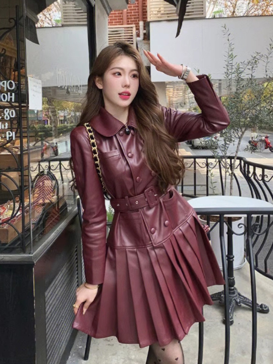 Summer Clothing Trends 2025 Women'S - 2025 New Fashion PU Leather Dress
