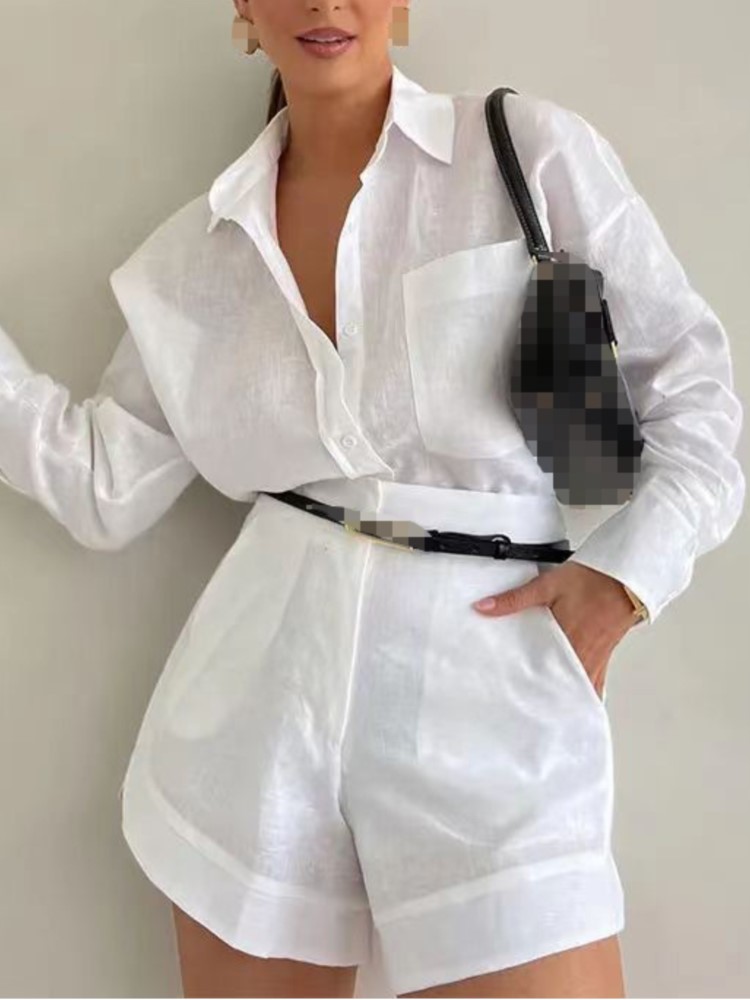 Summer Clothing Girls - Summer Casual Simple Women's Outfits Button