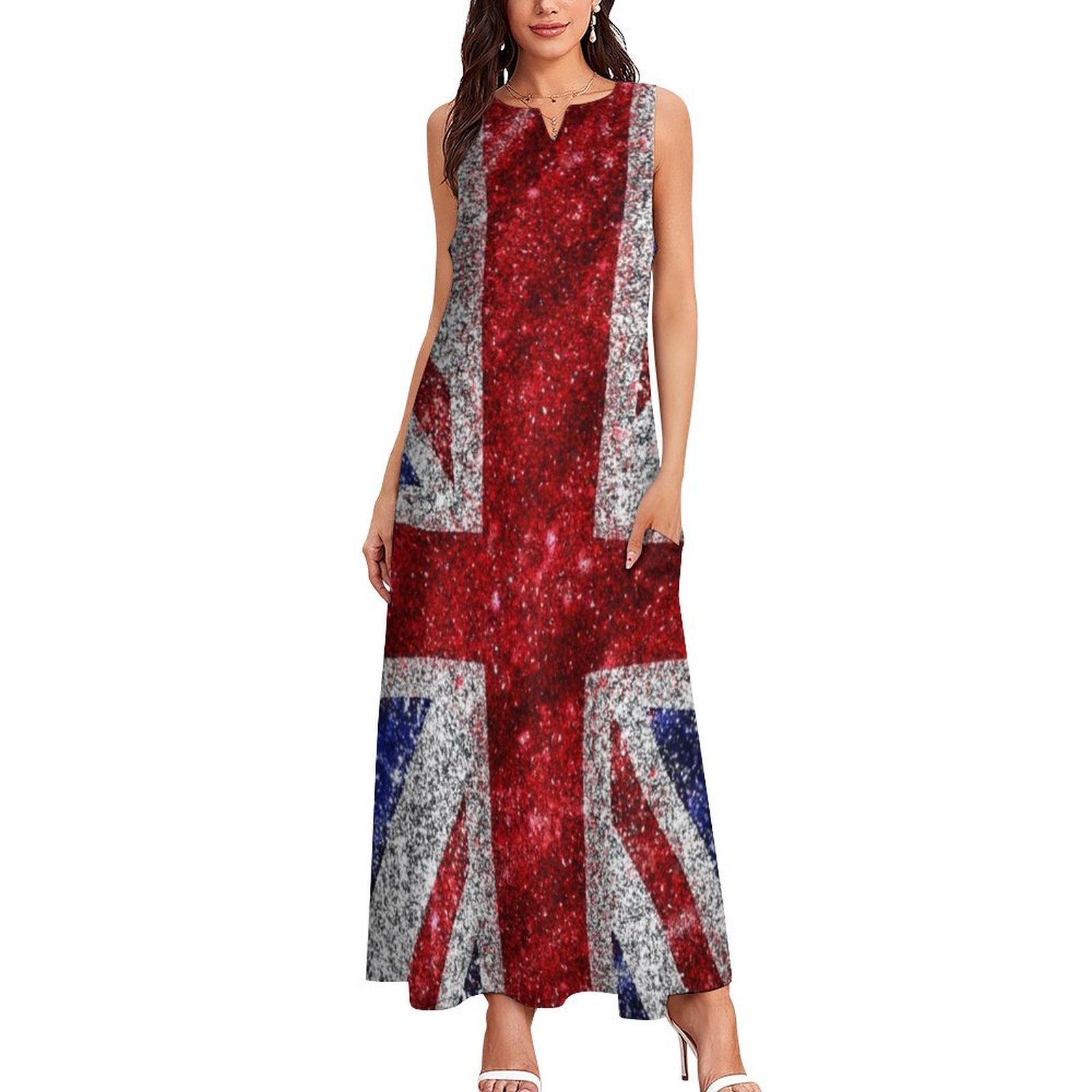 Faux Glitter Union Jack Flag U - Womens Summer Clothing Uk recension och pris