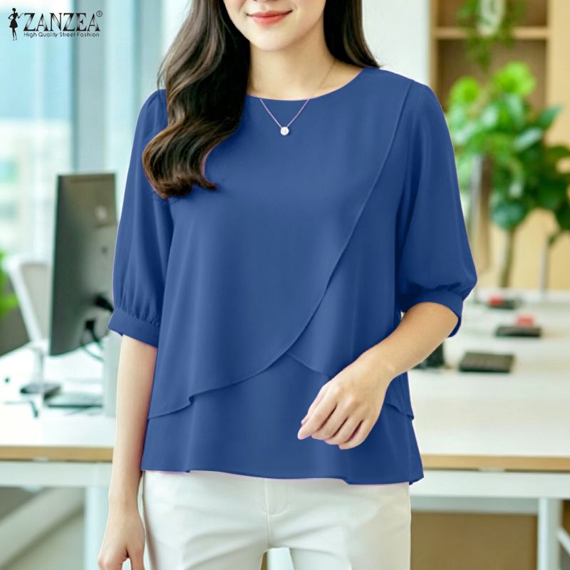2026 ZANZEA Women Summer Solid - Summer Clothing Work recension och pris
