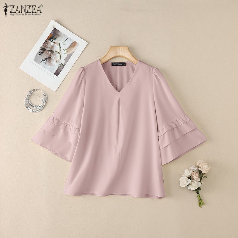 2026 Summer Elegant 3/4 Ruffle - Summer Clothing Work recension och pris
