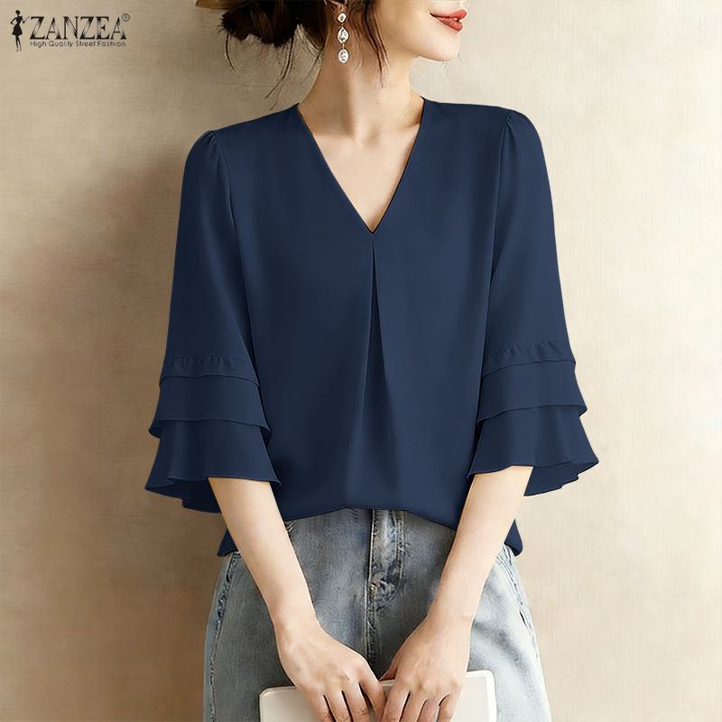 2026 Summer Elegant 3/4 Ruffle - Summer Clothing Work recension och pris
