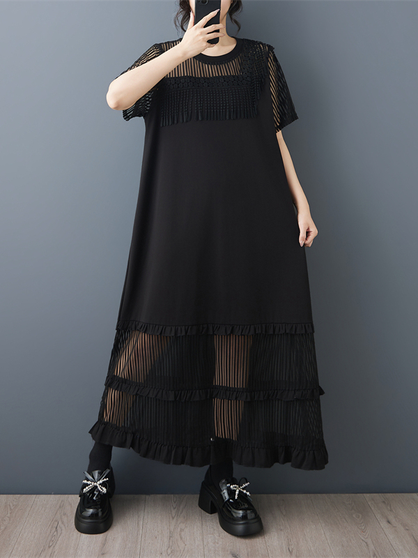 Loose Fit Dark Design Tassel   - Summer Clothing Label recension och pris