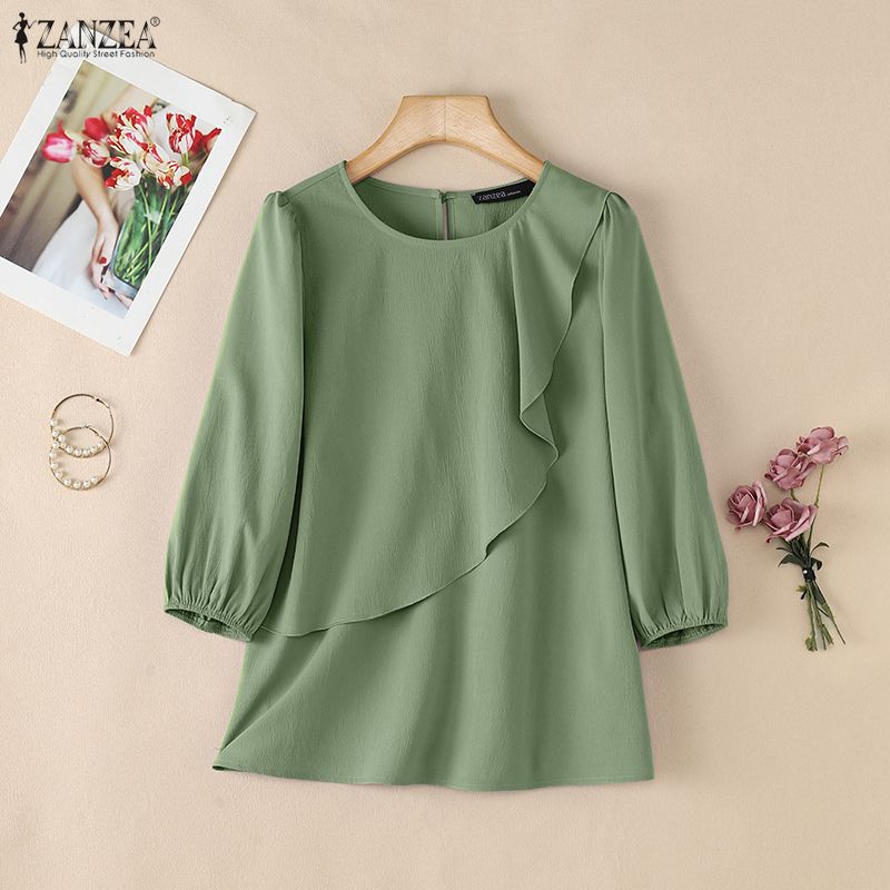 2026 ZANZEA Women Summer Solid - Summer Clothing Work recension och pris