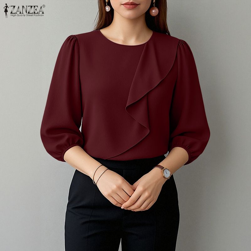 2026 ZANZEA Women Summer Solid - Summer Clothing Work recension och pris