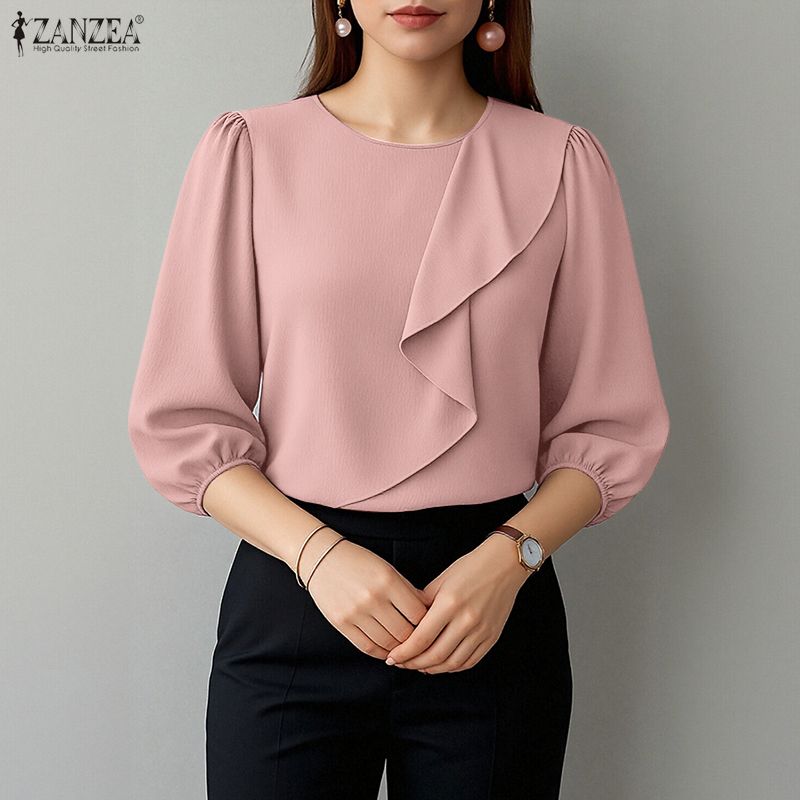 2026 ZANZEA Women Summer Solid - Summer Clothing Work recension och pris