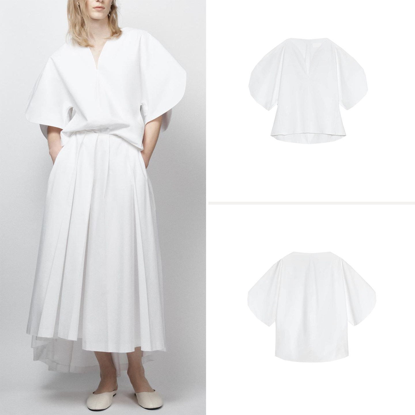 Fashionable White Loose Shirt  - Summer Line Clothing Brand recension och pris