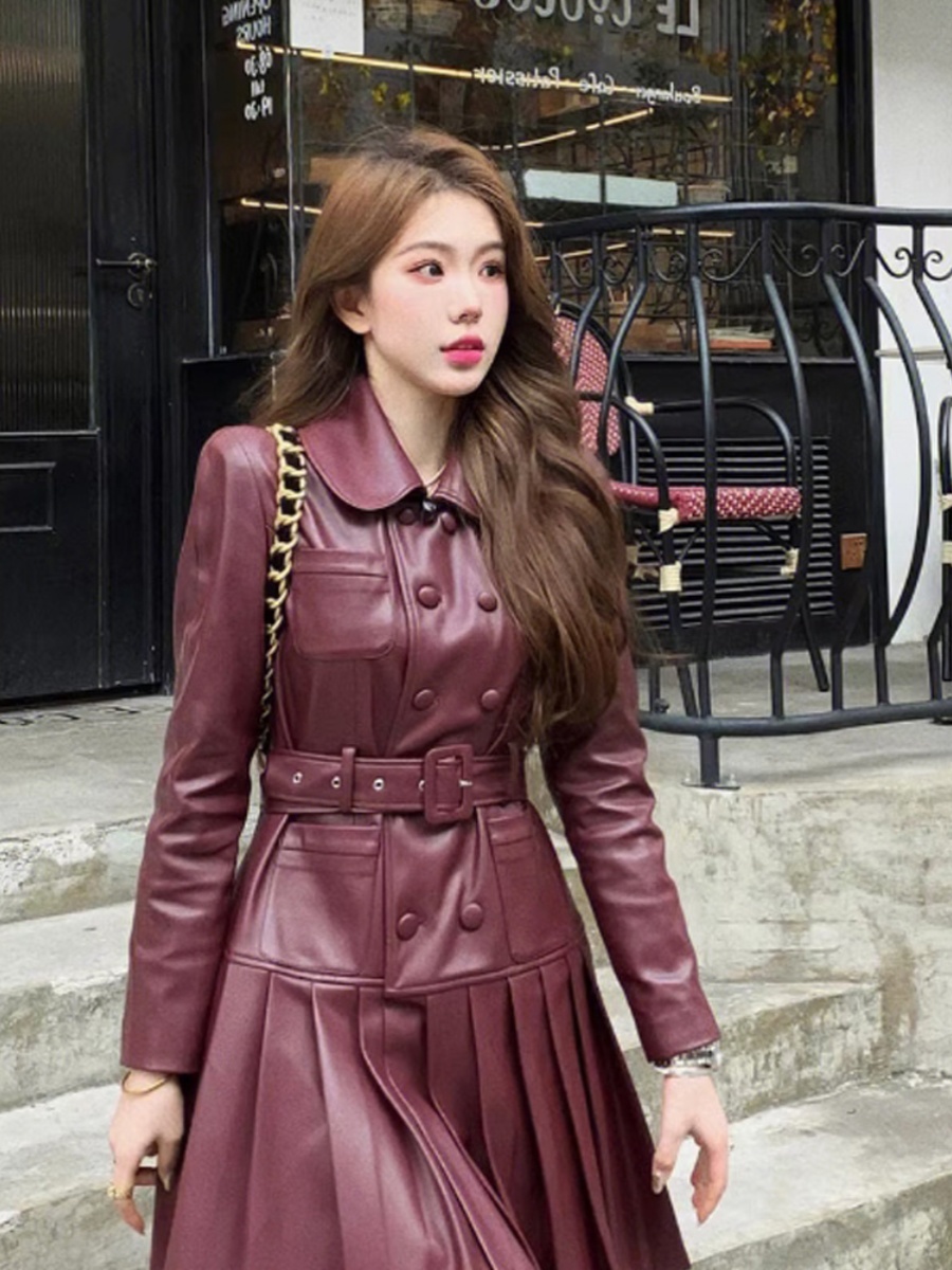 2025 New Fashion PU Leather Dr - Summer Clothing Trends 2025 Women'S recension och pris