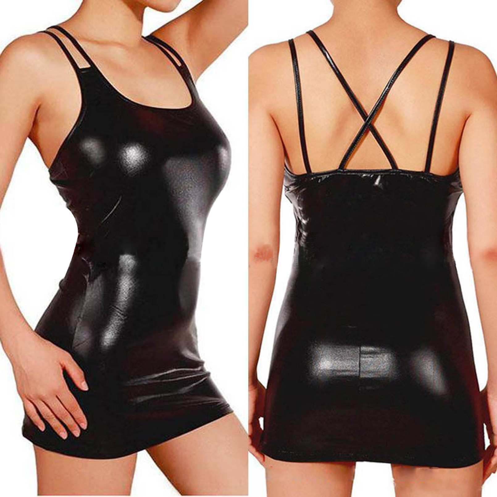 Sexy Erotic Hot Pu Metallic Le - Womens Summer Clothing Uk recension och pris