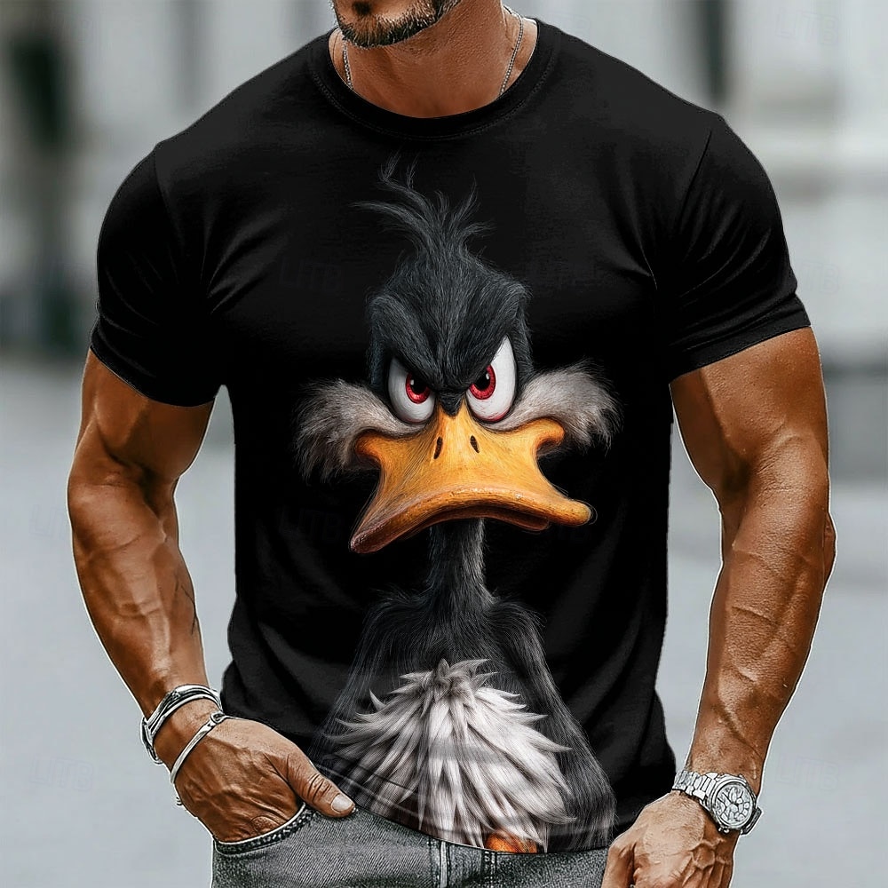 Funny 3D Grumpy Black Duck in  - Crew Clothing Summer Jacket recension och pris