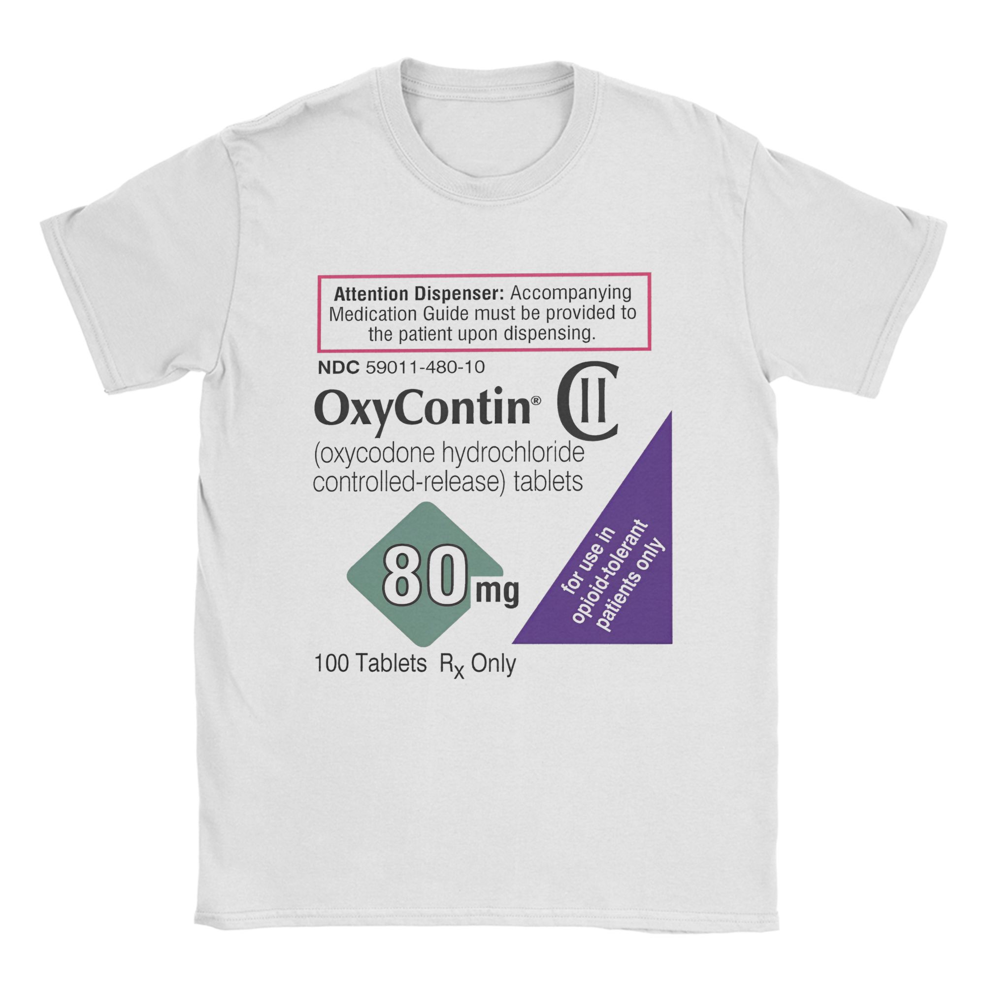 Oxycontin 80mg Label Men's T S - Summer Clothing Label recension och pris