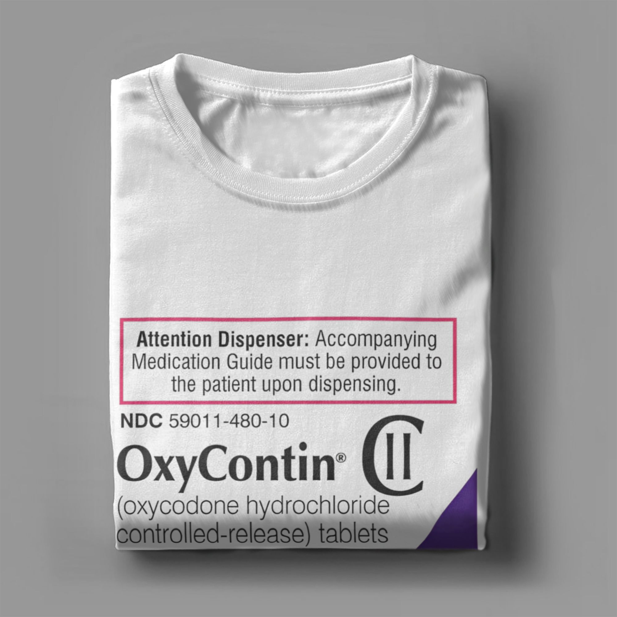 Oxycontin 80mg Label Men's T S - Summer Clothing Label recension och pris