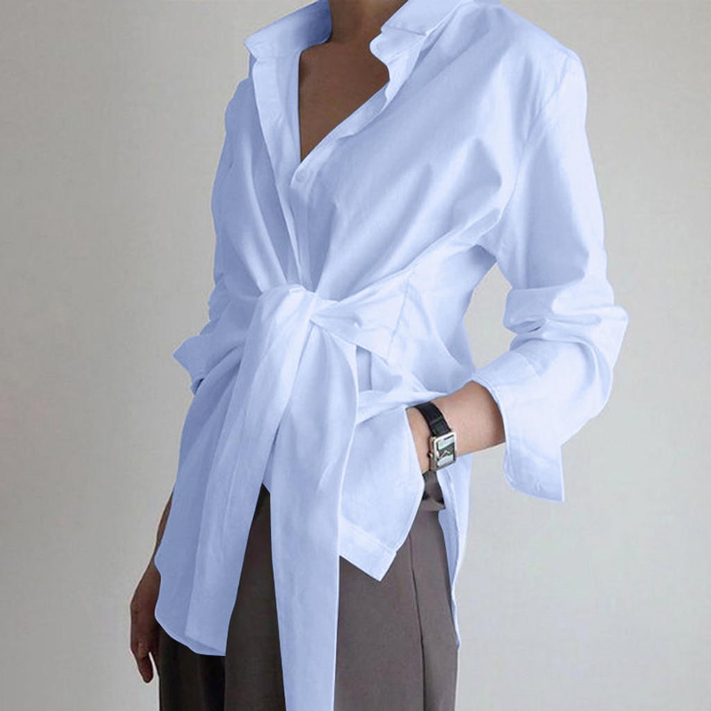 Blouses Women Tops Shirts Turn - Summer Clothing Work recension och pris
