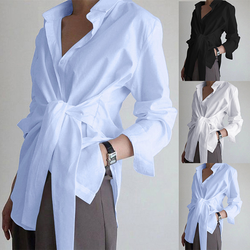 Blouses Women Tops Shirts Turn - Summer Clothing Work recension och pris