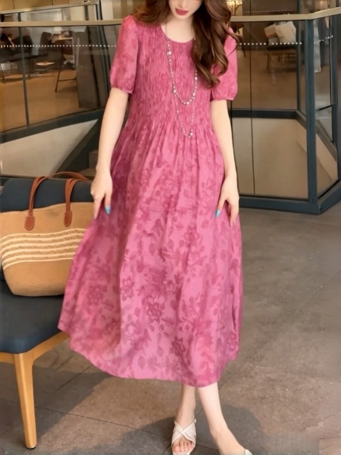 Elegant A-Line Dress Monogram  - Summer Clothing Tagline recension och pris