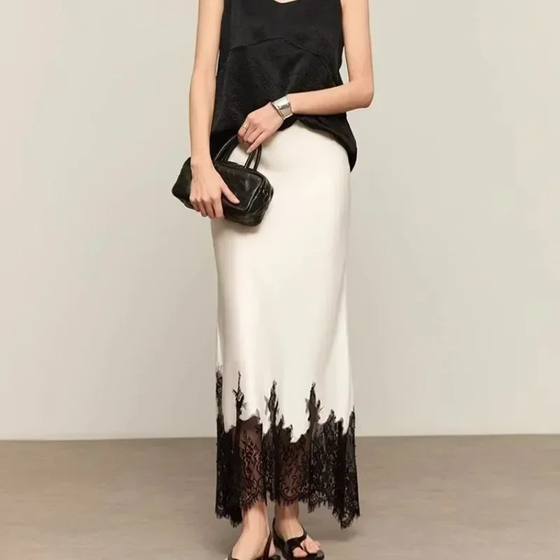 Fairy Lace-Trim Midi Skirt Hig - Summer Clothing Trends 2025 Women'S recension och pris