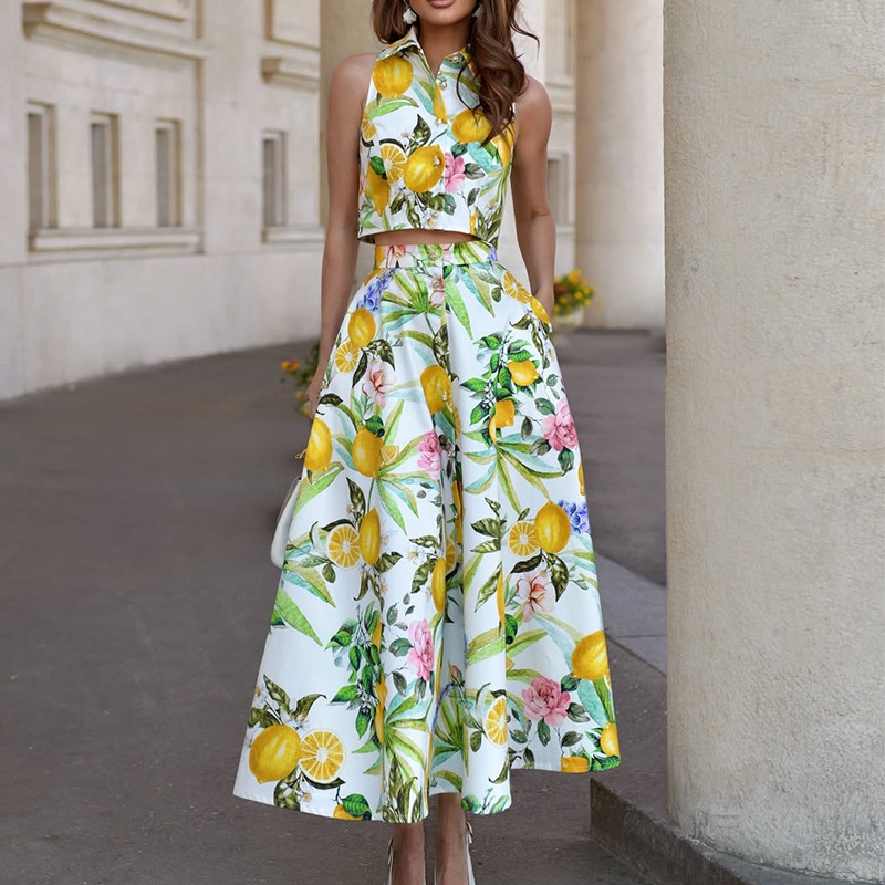 Women's Fashion Lemon Print Sl - Summer Clothing Girls recension och pris