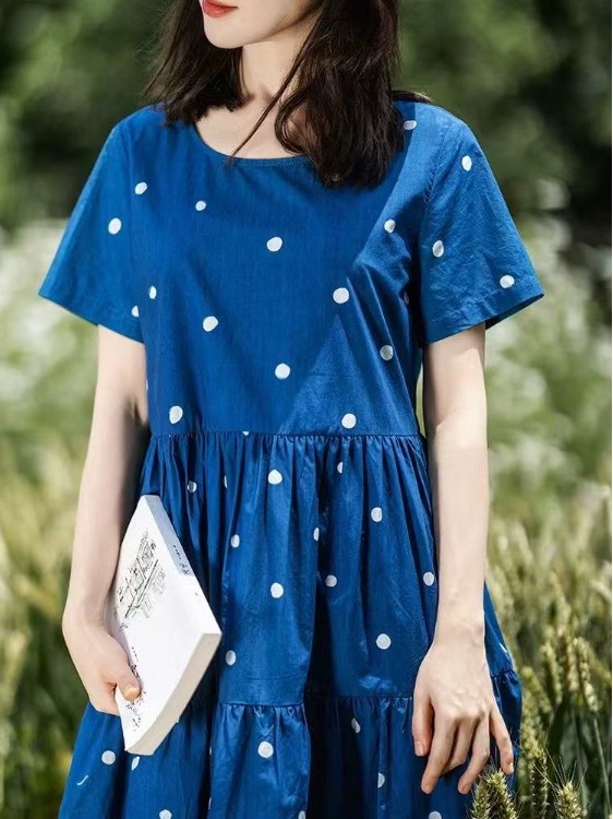 Blue Pure Cotton Floral Print  - Summer Clothing Label recension och pris